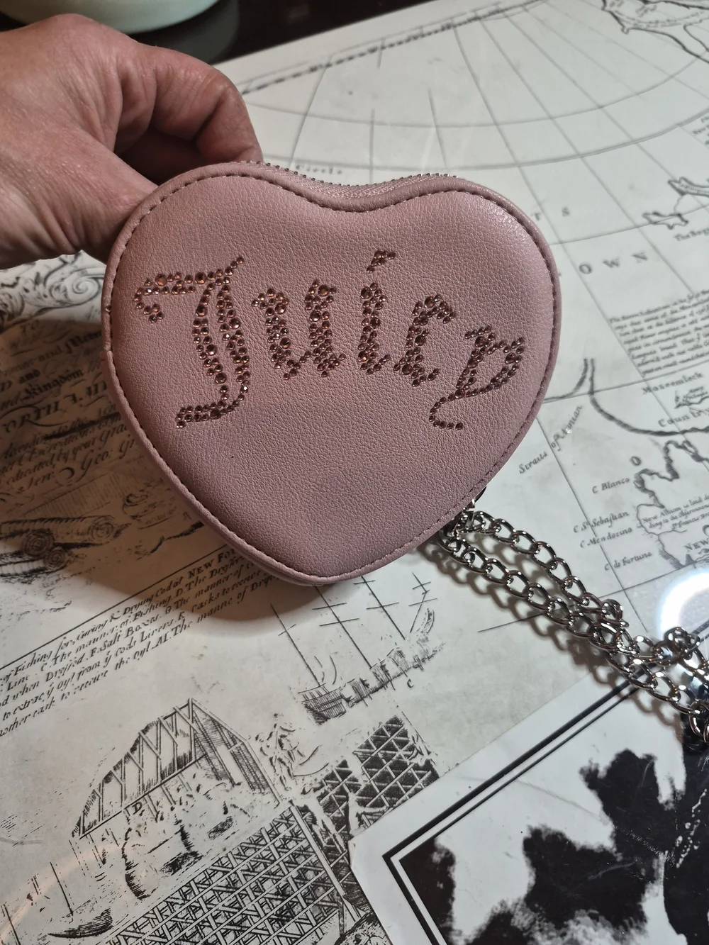 Juicy Couture Light Pink Zip Around Coin Wallet